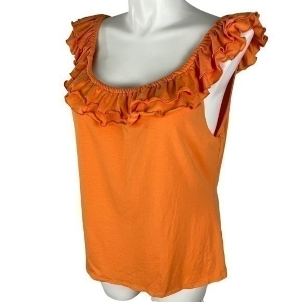 Riley & Rae Women’s Top - NWT | XXL | Orange Ruffle